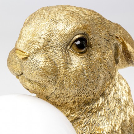 Lampe lapin assis doré Kare Design