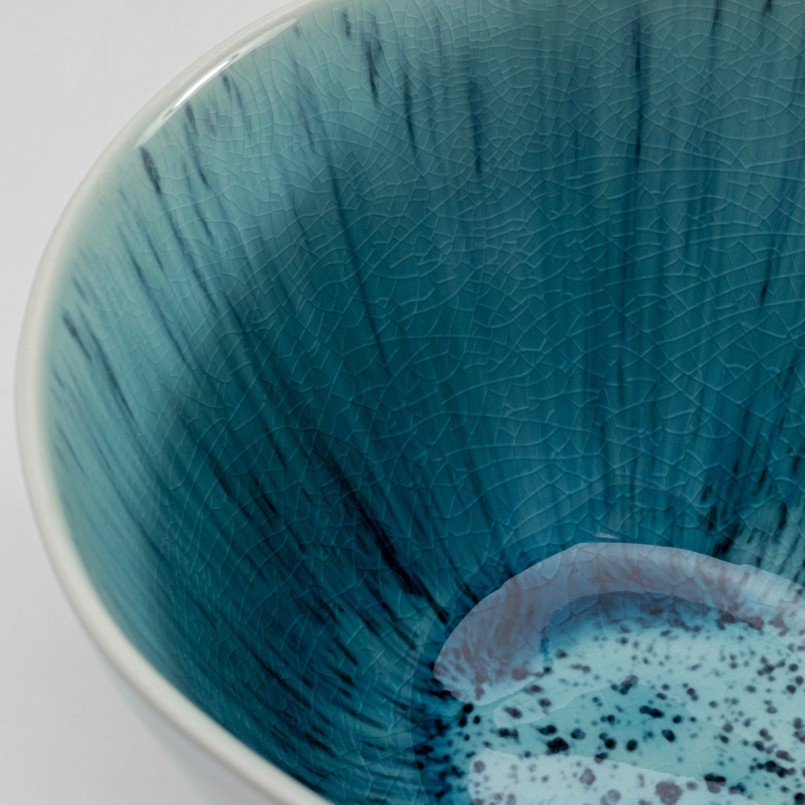 Bols en grès bleu et blanc - Mustique - Kare Design