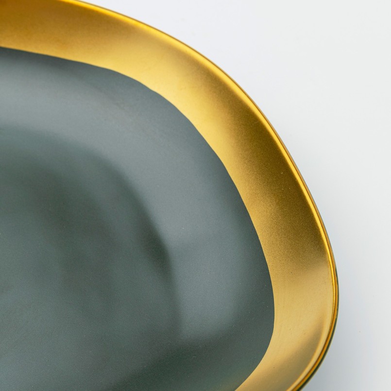 Green and gold dish - Vibrations - Kare Design