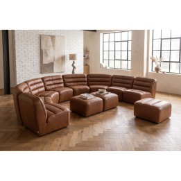 Repose-pieds en cuir cognac - Modi - Kare Design