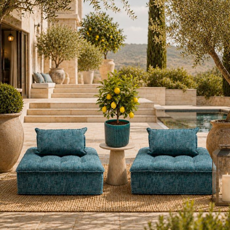 Sofa element Portofino light blue Kare Design