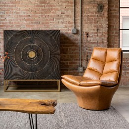 Fauteuil vintage en cuir - Bridge - Kare Design