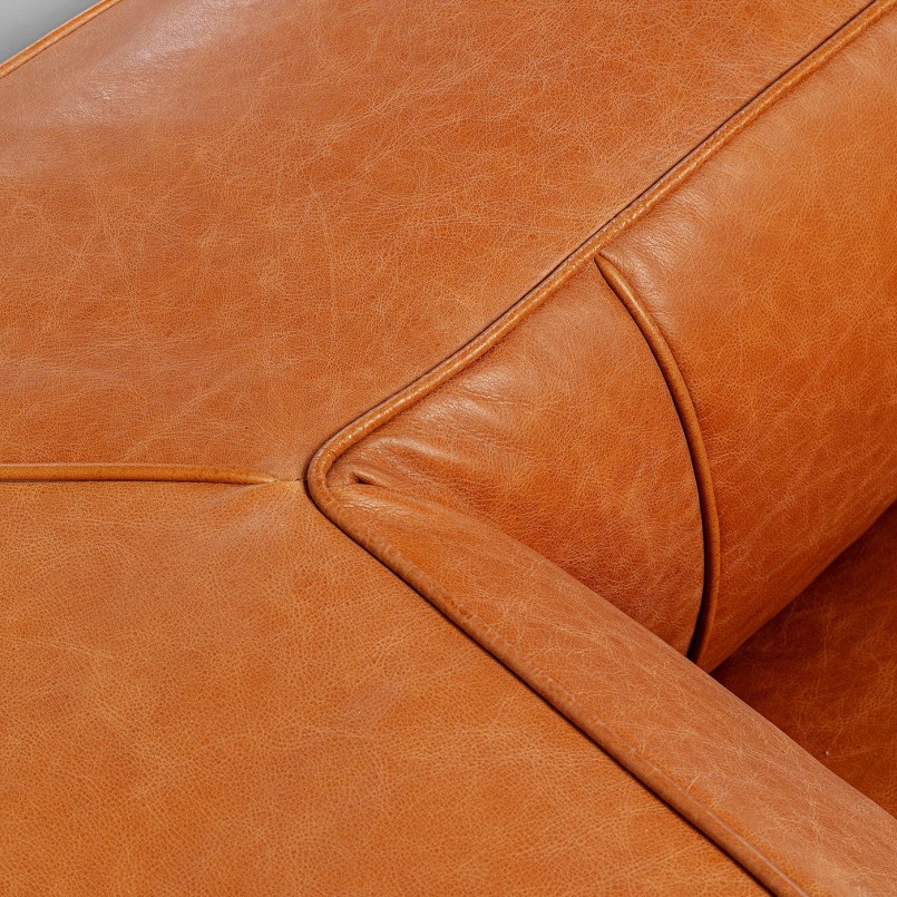 Light brown leather sofa - Cubetto - Kare Design