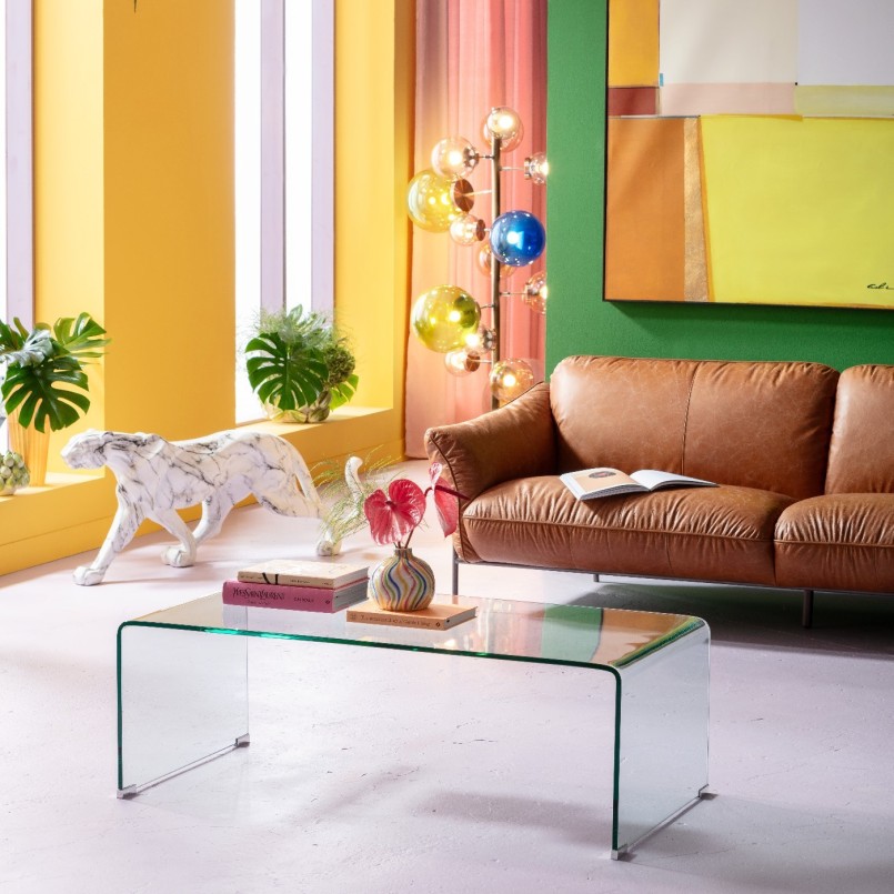Table basse moderne en verre - Clear Club Basic - Kare Design