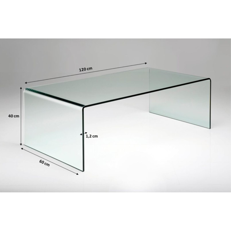 Table basse moderne en verre - Clear Club Basic - Kare Design