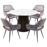 Set table and 4 chairs Francisco Glenn grey Kare Design