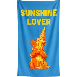 Serviettes de plage ours sur fond bleu - Sunshine Lover - Kare Design