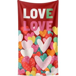 Serviettes de plage imprimés coeurs - Love - Kare Design