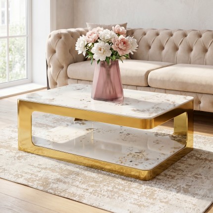 Canapé Bellissima 3 places velours beige Kare Design