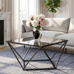 Black contemporary coffee table - Cristallo - Kare Design
