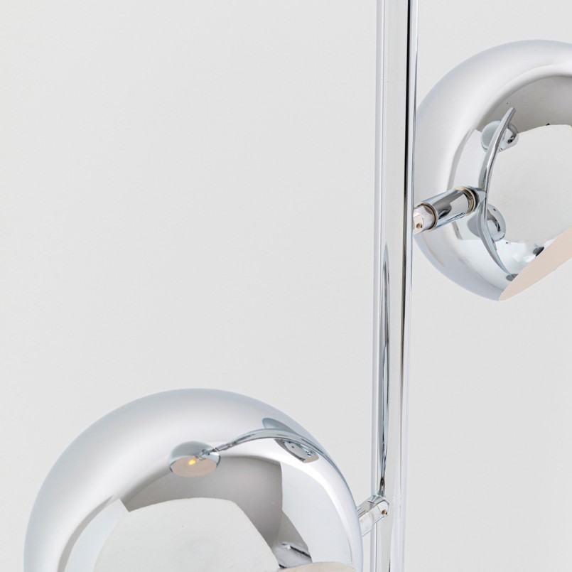 Modern Silver Floor Lamp - Calotta Chrome - Kare Design