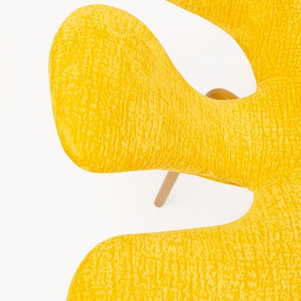 Chair with armrests Soft Blossom yellow Kare Design