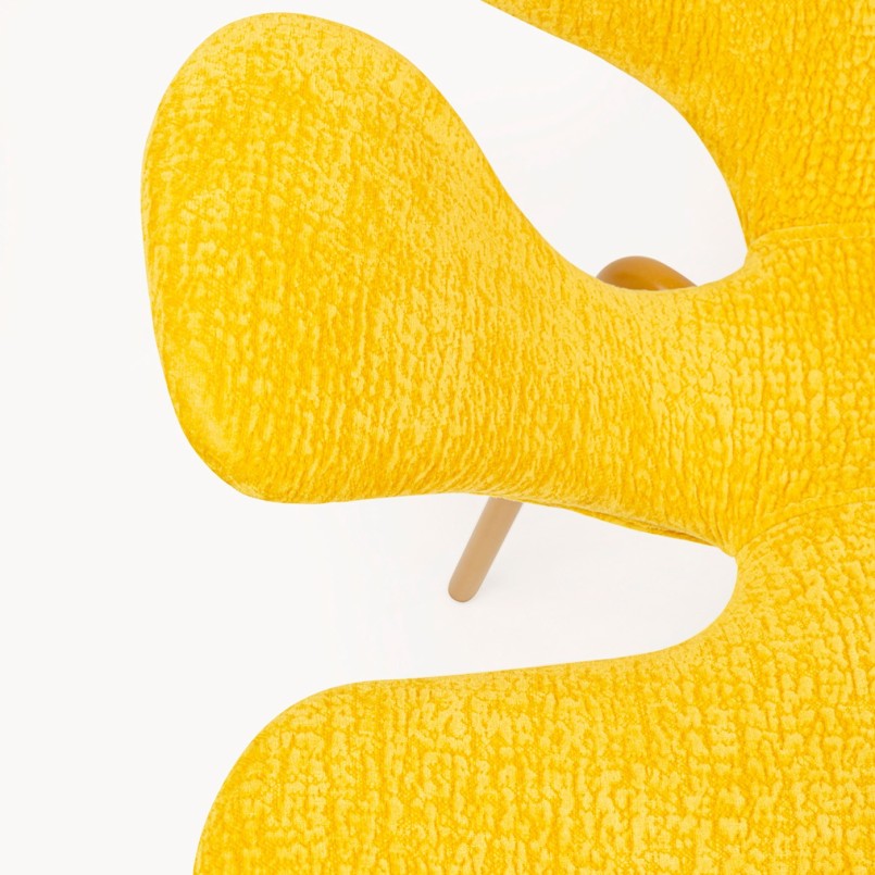 Chair with armrests Soft Blossom yellow Kare Design