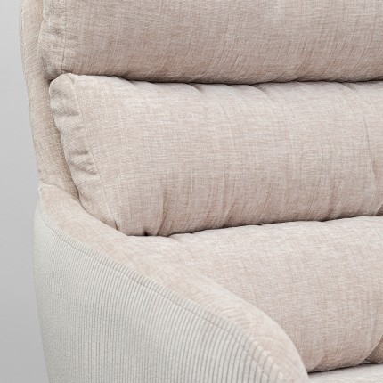 Chaise avec accoudoirs pivotante Bosse crème Kare Design