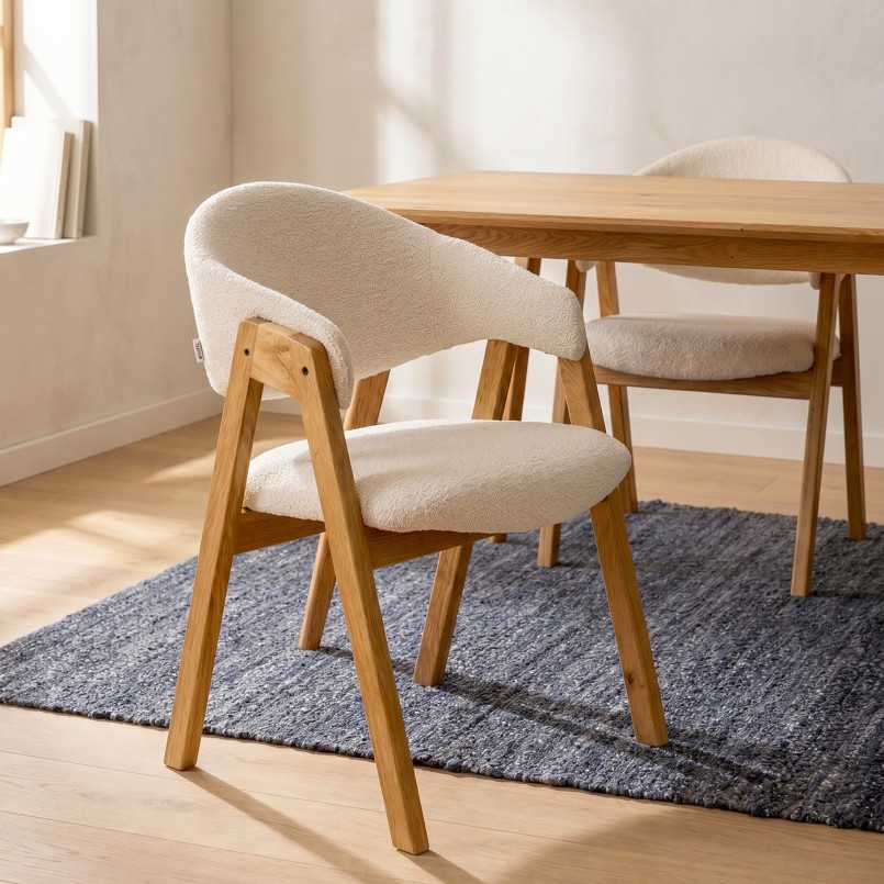 Chair with armrests Jonte cream Kare Design