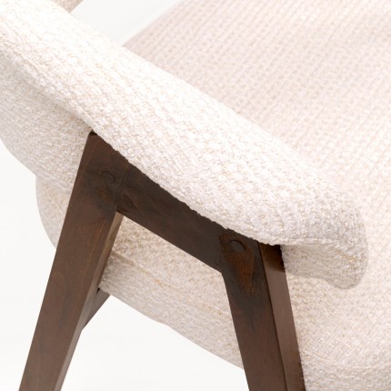 Chaise avec accoudoirs Jonte crème Kare Design