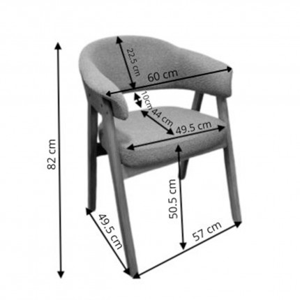 Chair with armrests Jonte cream Kare Design