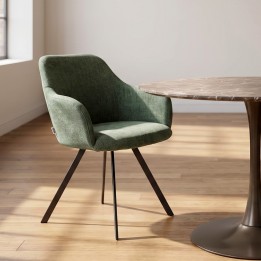 Chaise pivotante en tissu vert - Lady Loco Coco - Kare Design