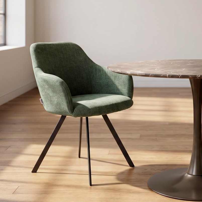 Green fabric swivel chair - Lady Loco Coco - Kare Design