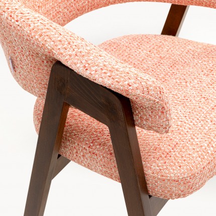 Chair with armrests Jonte pink Kare Design