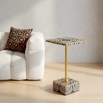 Side table zebra 25x25cm Kare Design