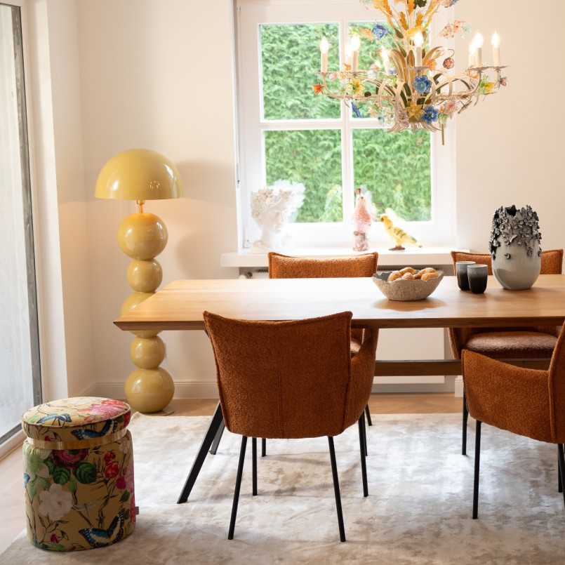 Lampadaire en acier jaune moutarde - Candy - Kare Design