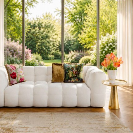 Cushion Fringe Cannes 55x55cm yellow Kare Design