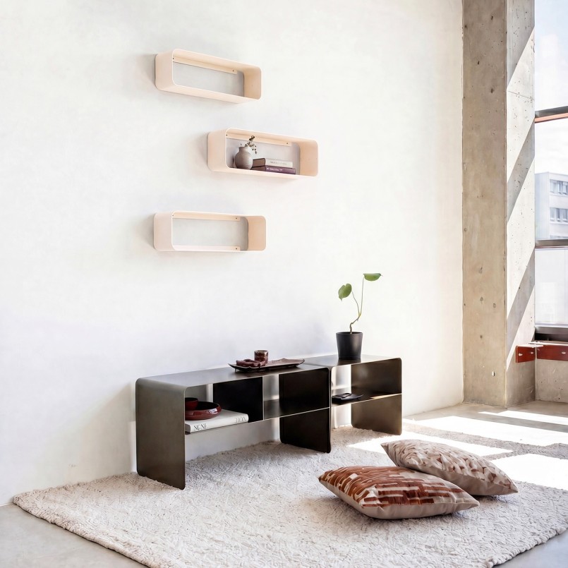 Étagère murale crème en acier - Lounge - Kare Design
