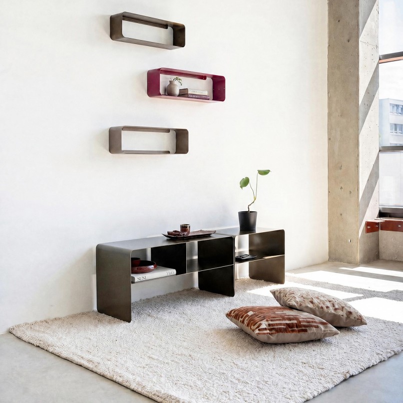 TV board Lounge 90x37cm bronze Kare Design