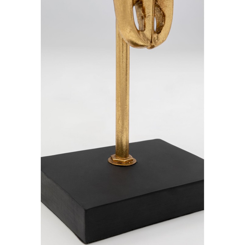 Déco crâne de taureau doré en verre miroir - Kare Design