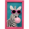 Framed Picture 3D zebra bubble gum 20x31cm Kare Design