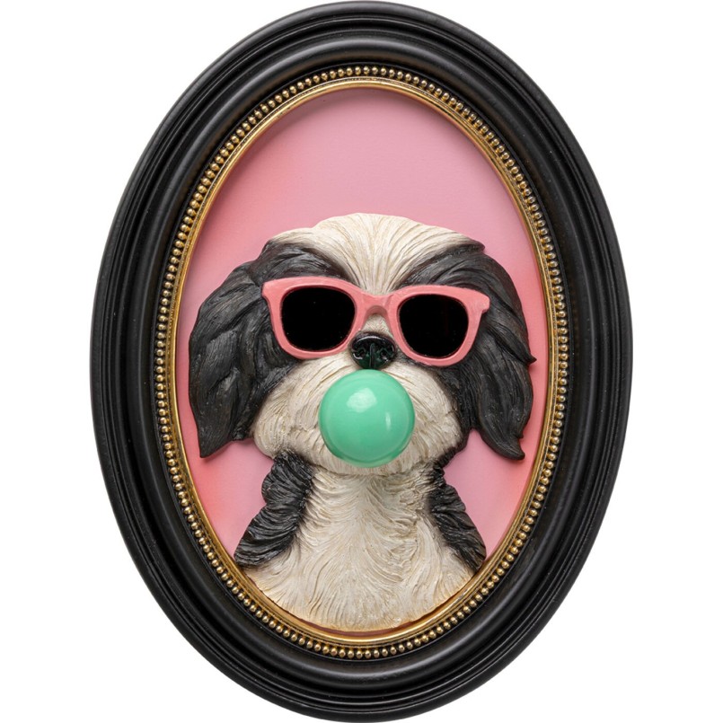 Framed Picture 3D dog bubble gum 23x31cm Kare Design