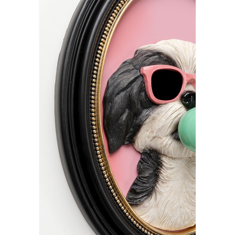Tableau en relief chien bulle de chewing-gum - Kare Design