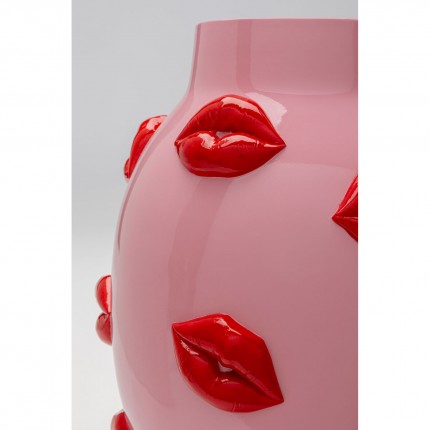 Vase pink mouths red 31cm Kare Design