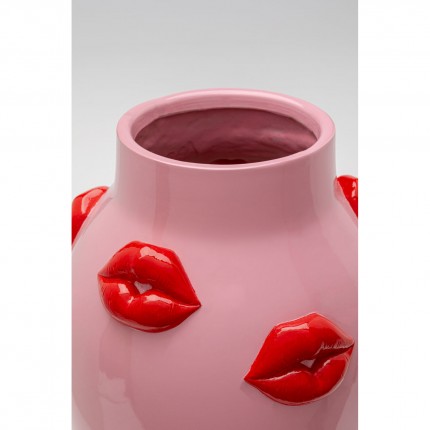 Vase rose bouches rouges 31cm Kare Design