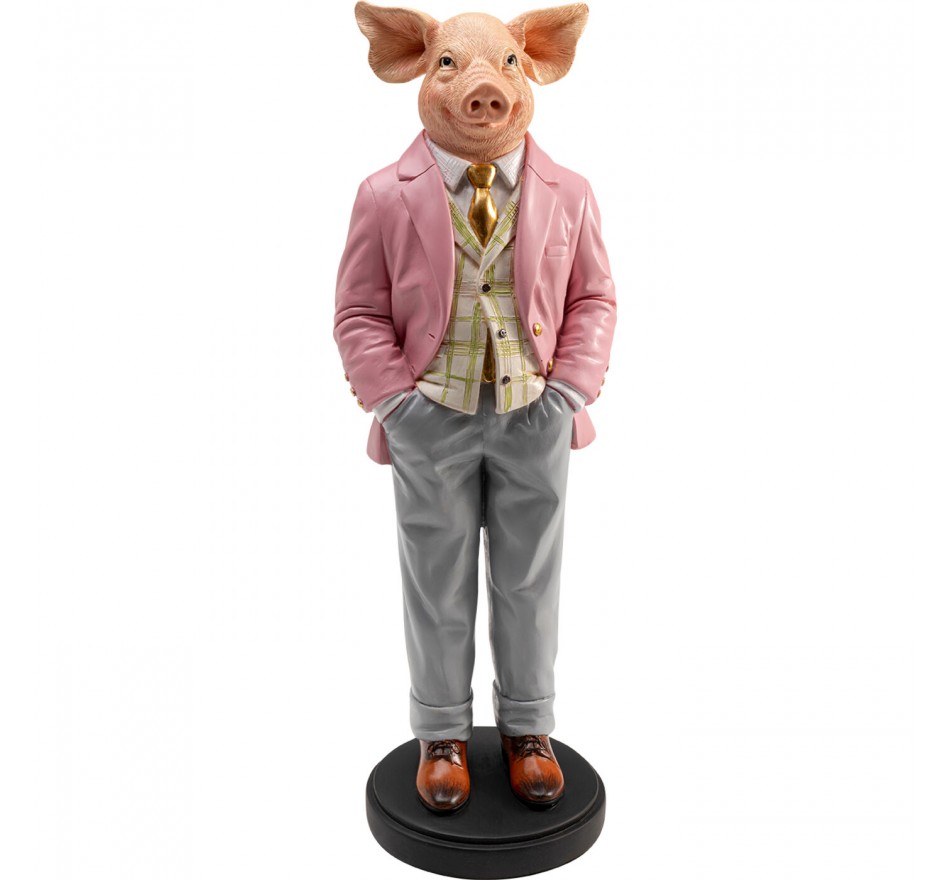 Deco pig gentleman 44cm Kare Design