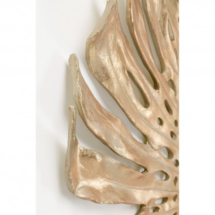 Déco murale feuille de Monstera dorée 62cm Kare Design