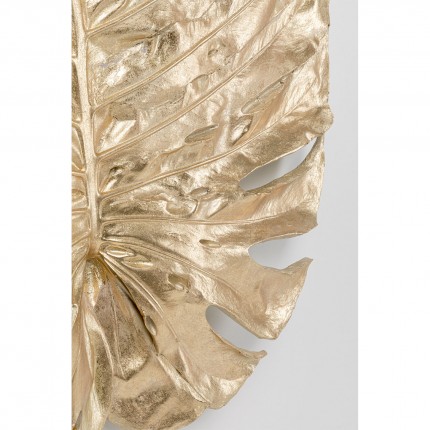 Déco murale feuille de Monstera dorée 83cm Kare Design