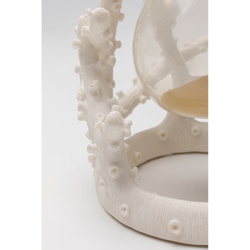 Sablier blanc imitation corail - Time Flies - Kare Design