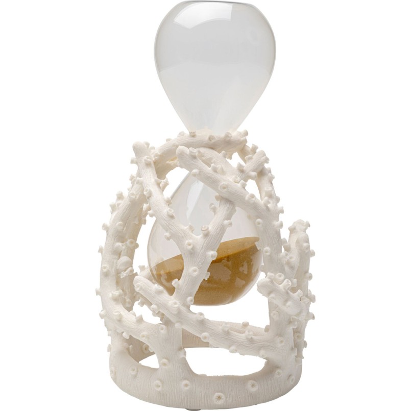 Sablier blanc imitation corail - Time Flies - Kare Design