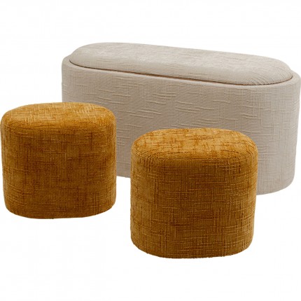 Banc-coffre et 2 tabourets Acapella Kare Design