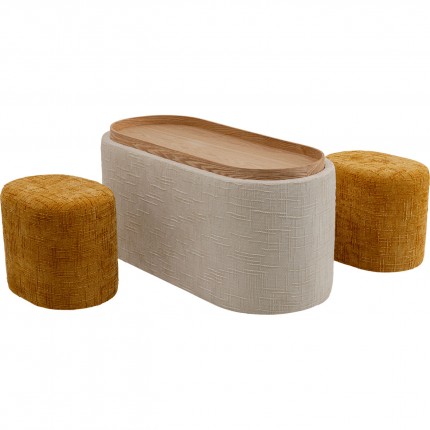 Banc-coffre et 2 tabourets Acapella Kare Design