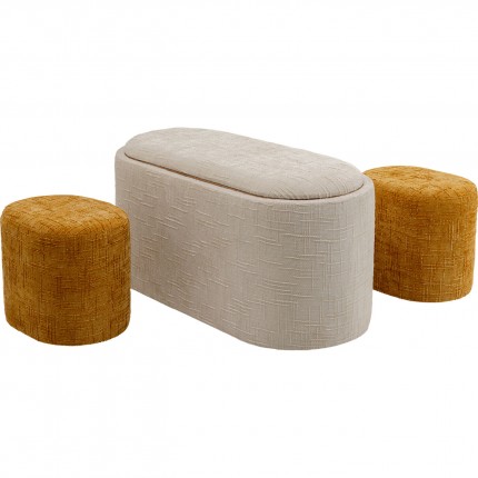 Banc-coffre et 2 tabourets Acapella Kare Design