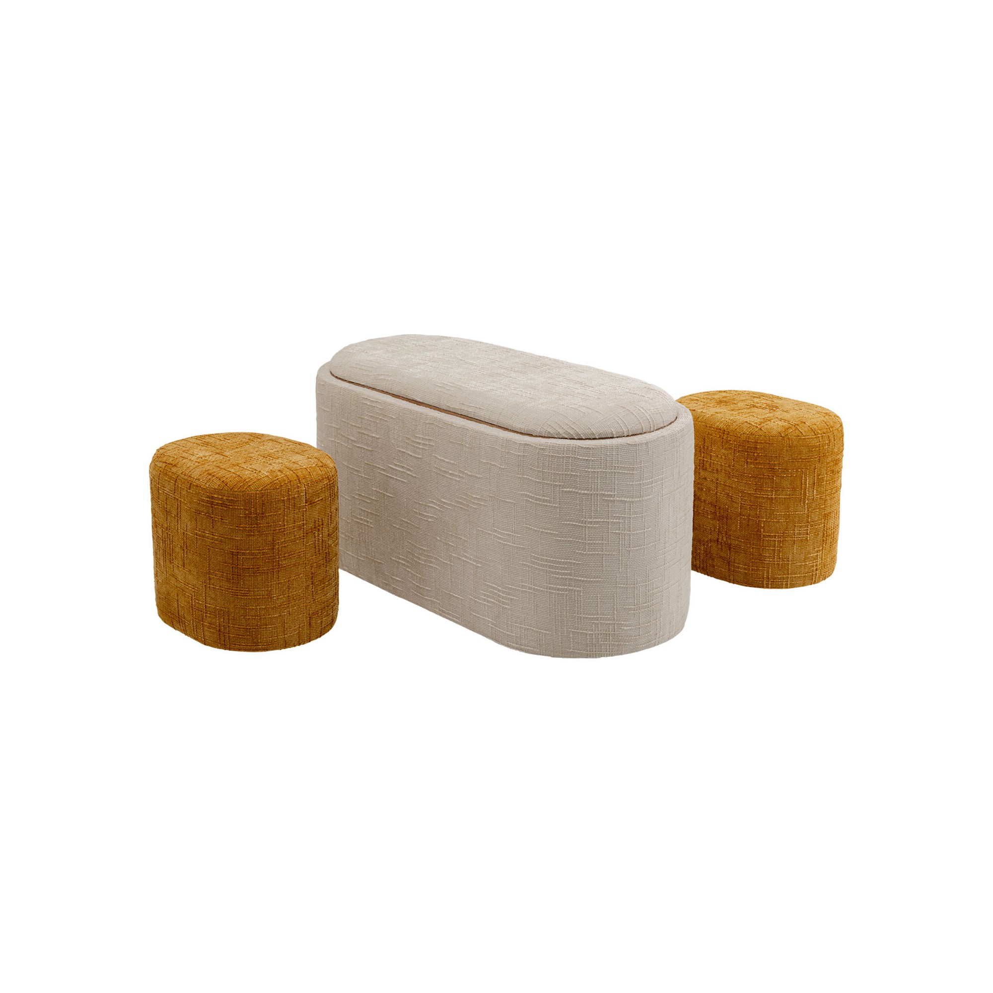 Banc-coffre et 2 tabourets Acapella Kare Design
