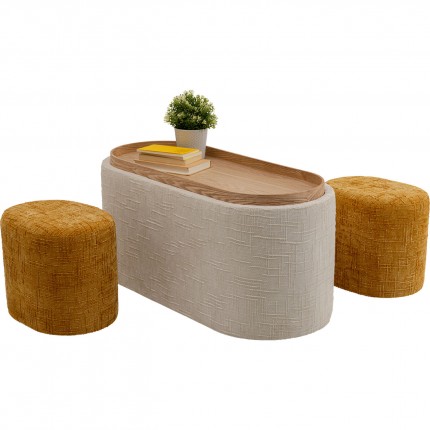 Banc-coffre et 2 tabourets Acapella Kare Design