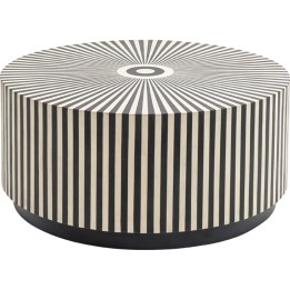 Table basse ronde noire et blanche - Electra - Kare Design