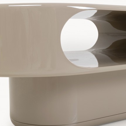 Table basse Groove taupe 100x60cm Kare Design