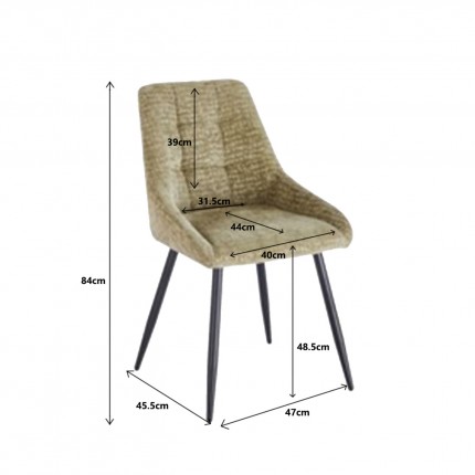 Chair Ruby green Kare Design