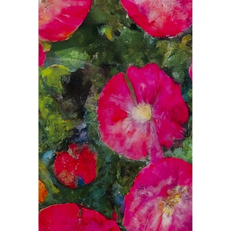 Tableau en verre femme devant un mur végétal - Kare Design