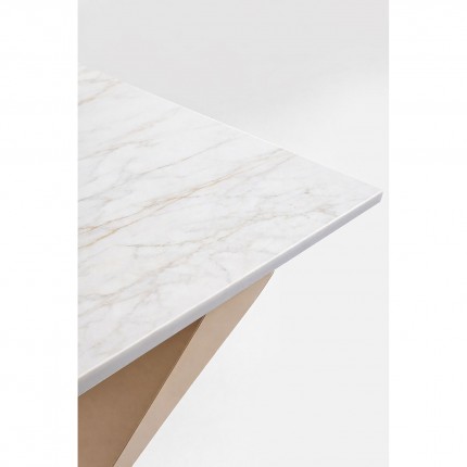 Console Gloria 140x45cm macchiato ceramic white Kare Design